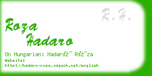 roza hadaro business card